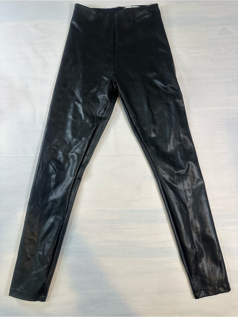Abercrombie & Fitch Black Faux Leather Kids Leggings